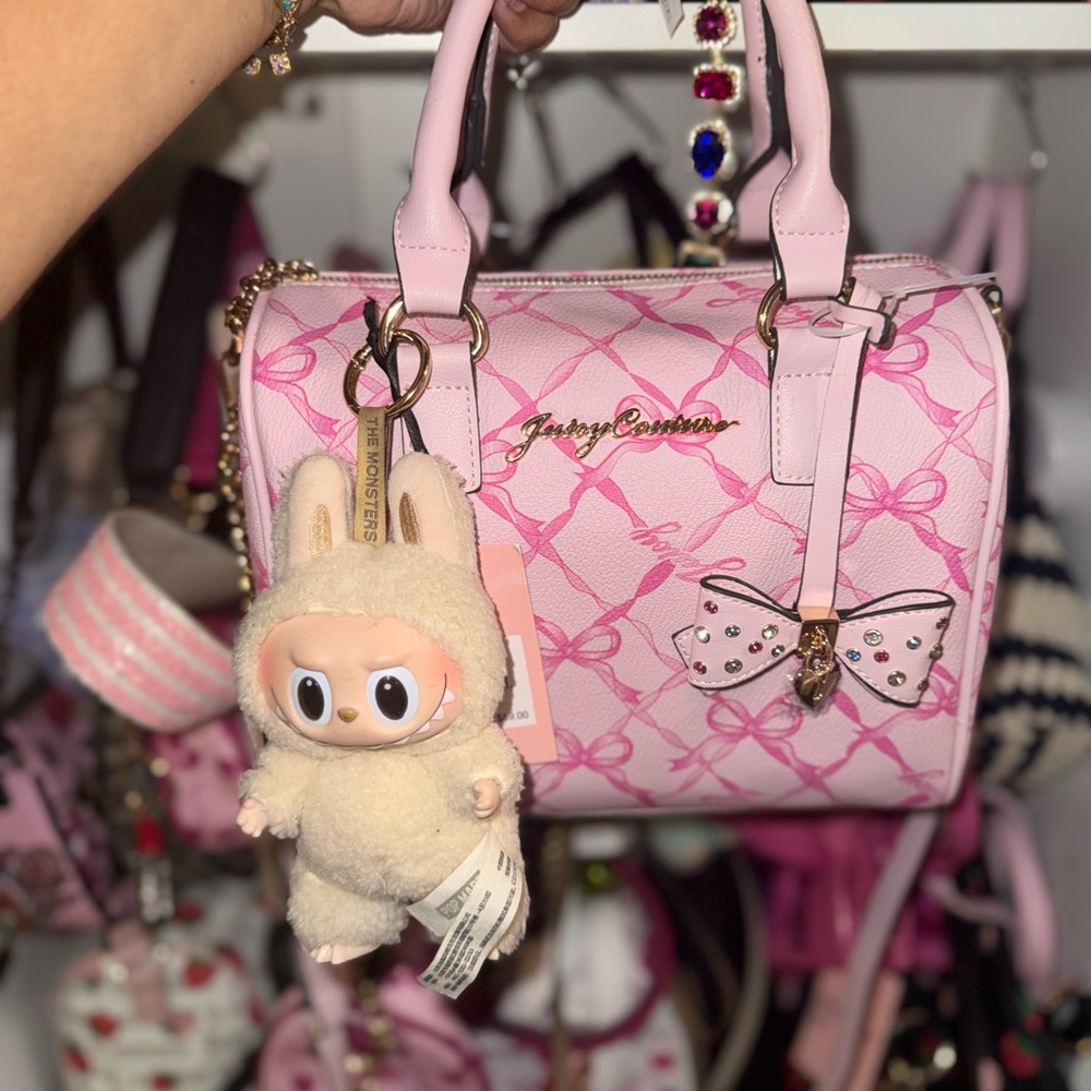 Juicy Couture Lovely Bow Chiffon Pink Satchel